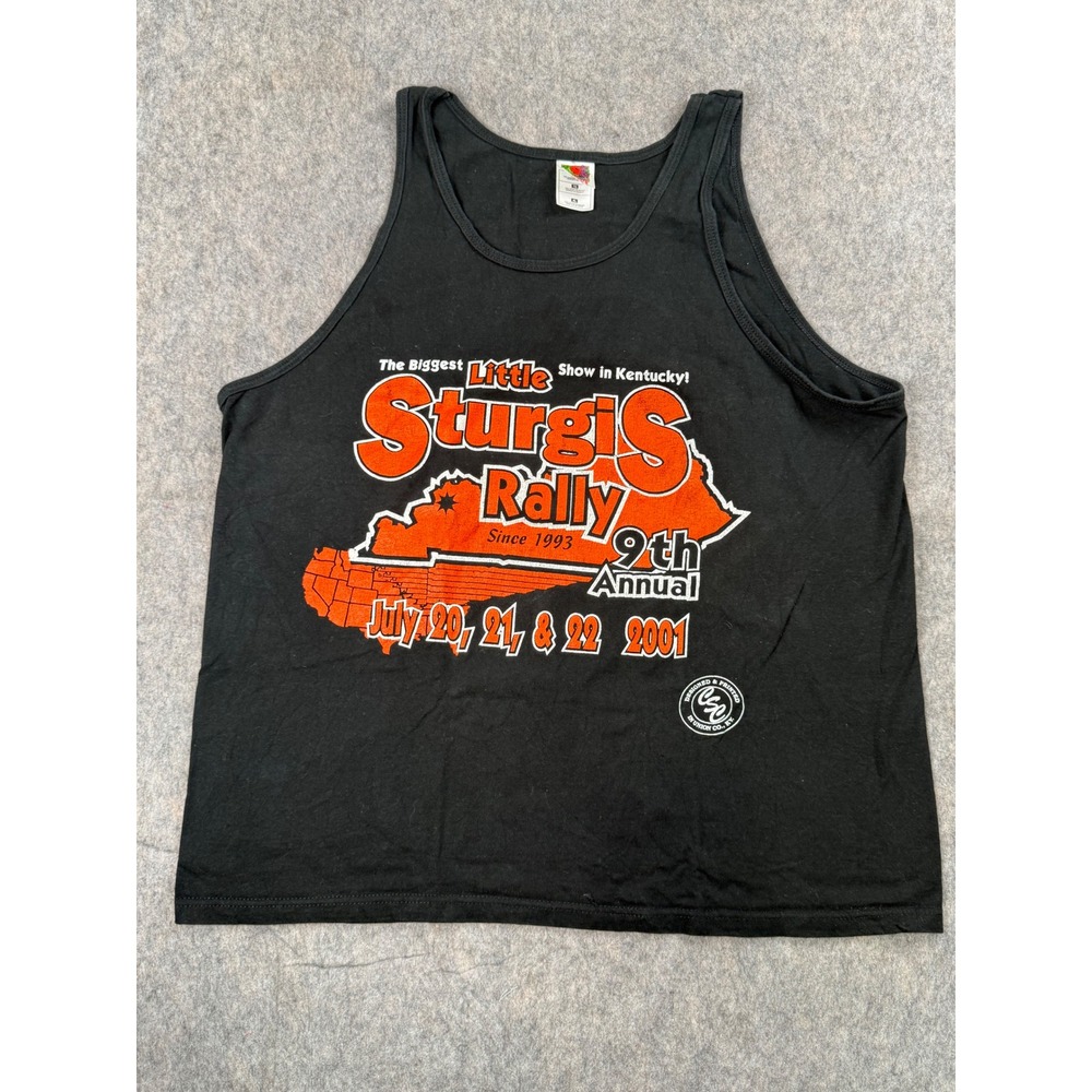 Vintage 2001 Little Sturgis Rally Kentucky Tank Top Mens XL Fruit of the Loom